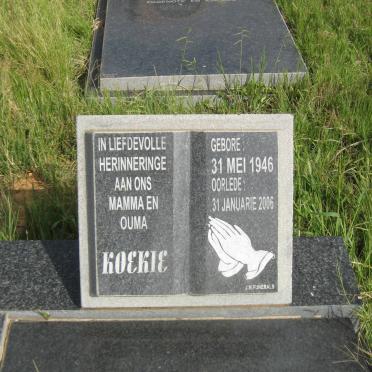 WYK Koos, van 1937-2004 &amp; Koekie 1946-2006