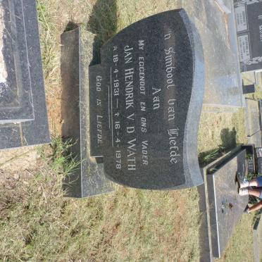 WATH Jan Hendrik, v.d. 1931-1978