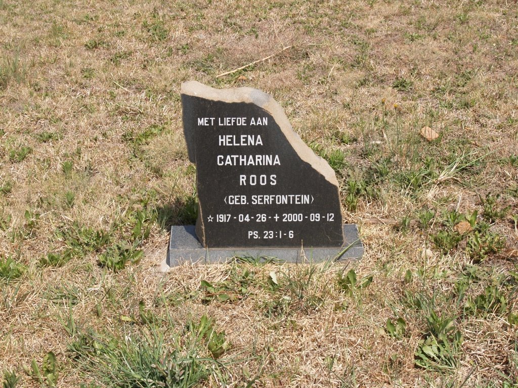 ROOS Catharina Helena nee SERFONTEIN 1917-2000