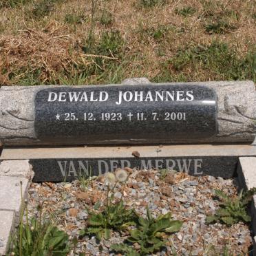 MERWE Dewald Johannes, van der 1923-2001