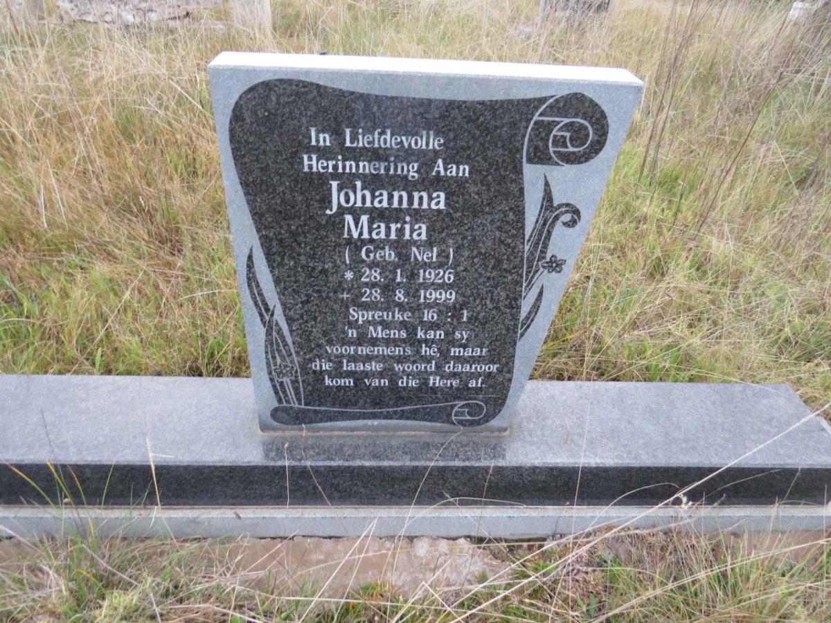 ? Johanna Maria nee NEL 1926-1999
