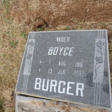 BURGER Boyce 1901-19?2