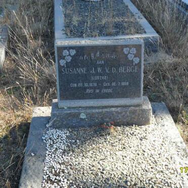 BERGE Susanne J.W., v.d. 1876-1968