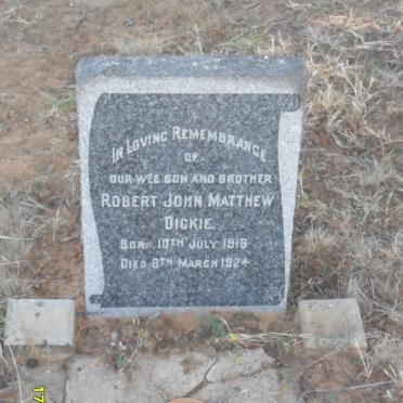DICKIE Robert John Matthew 1918-1924