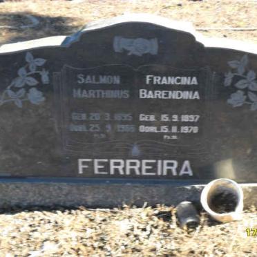 FERREIRA Salmon Marthinus 1895-1966 &amp; Francina Barendina 1897-1978