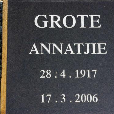 GROTE Annatjie 1917-2006