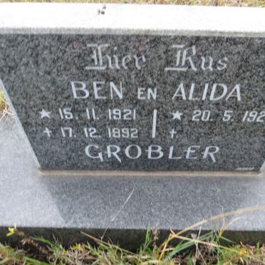 GROBLER Ben 1921-1992 &amp; Alida 1924-