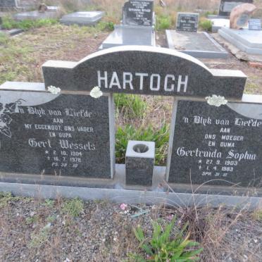 HARTOGH Gert Wessels 1904-1978 &amp; Gertruida Sophia 1903-1983