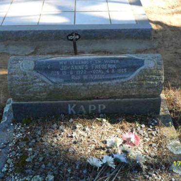 KAPP Johannes Frederik 1922-1965