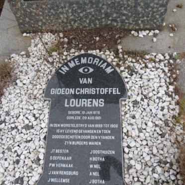 LOURENS Gideon Christofel 1876-1901