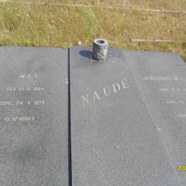 NAUDÉ Max 1894-1974 &amp; Johanna M.C.B. 1910-1991