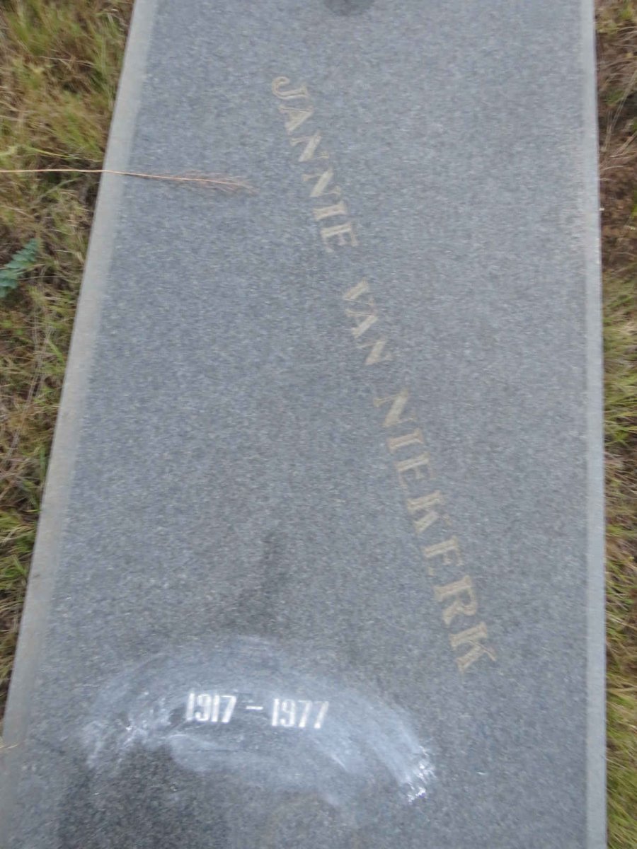 NIEKERK Jannie, van 1917-1977