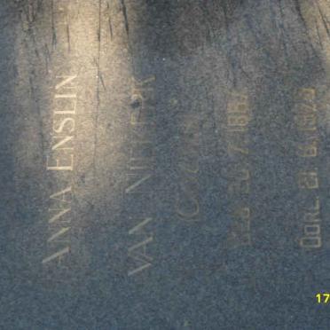 NIEKERK Anna Enslin, van 1887-19??