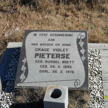 PIETERSE Grace Violet nee RUSSELL-BRETT 1895-1976