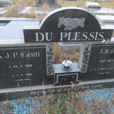 PLESSIS G.J.P., du 1909-1983 & A.M. VAN ZYL 1910-1986