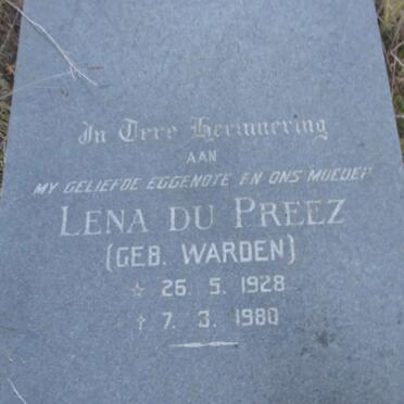 PREEZ Lena, du nee WARDEN 1928-1980