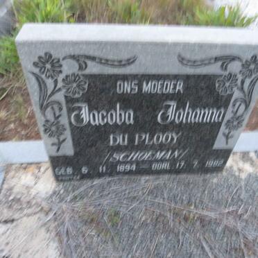 PLOOY Jacoba Johanna, du nee SCHOEMAN 1894-1982