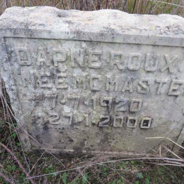 ROUX Daphne nee MCMASTER 1920-2000