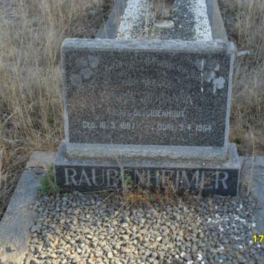 RAUBENHEIMER Maria Johanna nee BEZIDENHOUT 1887-1964