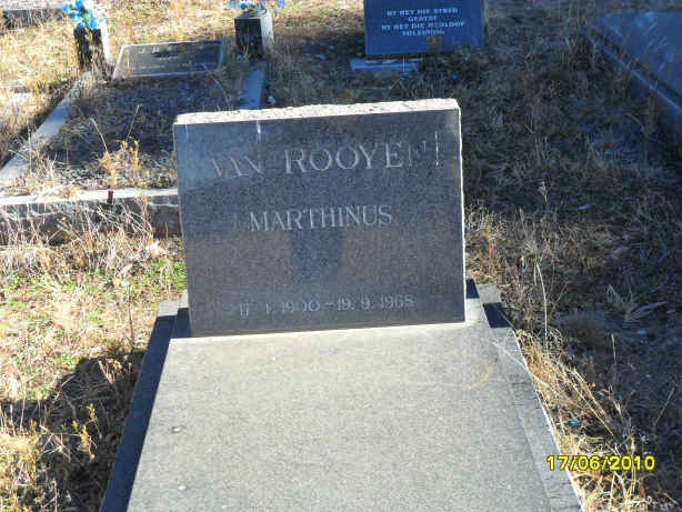 ROOYEN Marthinus, van 1900-1968