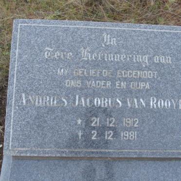 ROOYEN Andries Jacobus, van 1912-1981