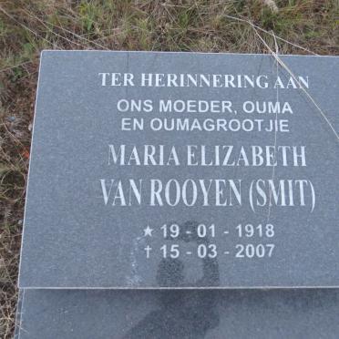 ROOYEN Maria Elizabeth, van nee SMIT 1918-2007