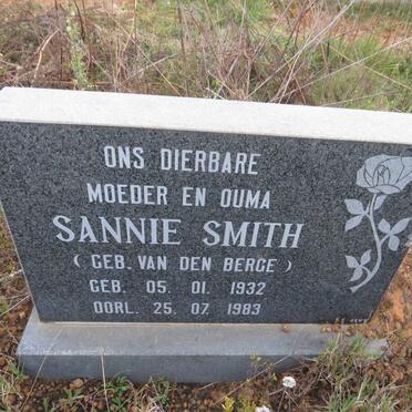 SMITH Sannie nee VAN DEN BERGE 1932-1983