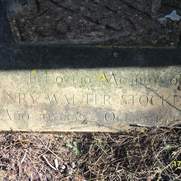 STOCKDALE Henry Walter 1852-1928