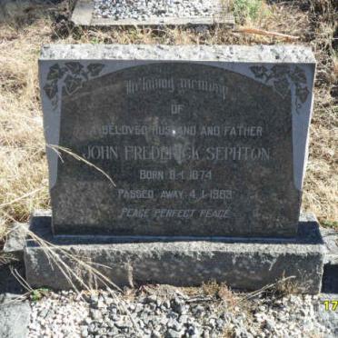 SEPHTON John Frederick 1874-1963