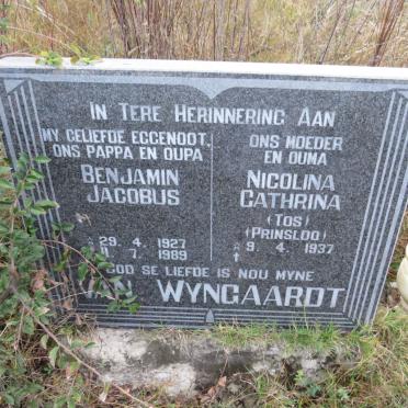 WYNGAARDT Benjamin Jacobus, van 1927-1989 & Nicolina Cathrina PRINSLOO 1937-