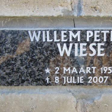 WIESE Willem Petrus 1950-2007