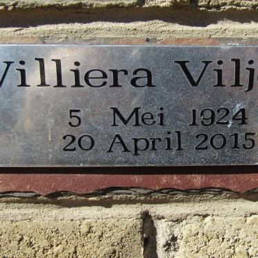 VILJOEN Villiera 1924-2015