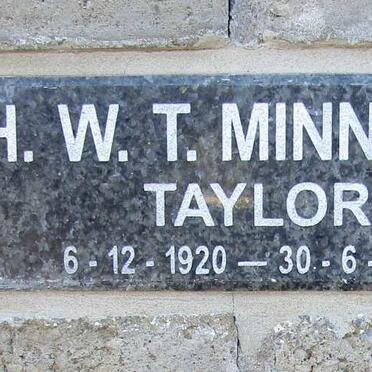 MINNAAR H.W.T. 1920-2008