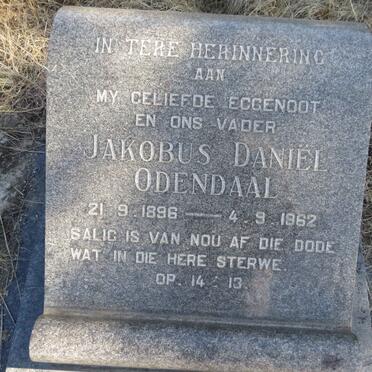 ODENDAAL Jacobus Daniel 1896-1962
