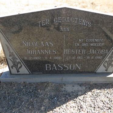 BASSON Nicolaas Johannes 1902-1988 &amp; Hester Jacoba 1913-1980
