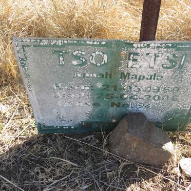 TSOSETSI Annah Mapale 1960-2006