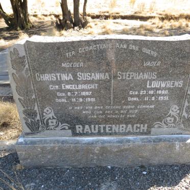 RAUTENBACH Stephanus Louwrens 1880-1951 &amp; Christina Susanna ENGELBRECHT 1887-1951