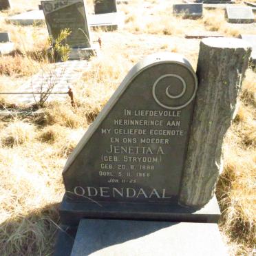 ODENDAAL Jenetta A. nee STRYDOM 1888-1966