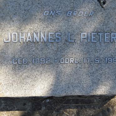 PIETERSE Johannes L. 1892-1955