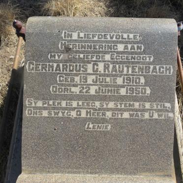 RAUTENBACH Gerhardus C. 1910-1950