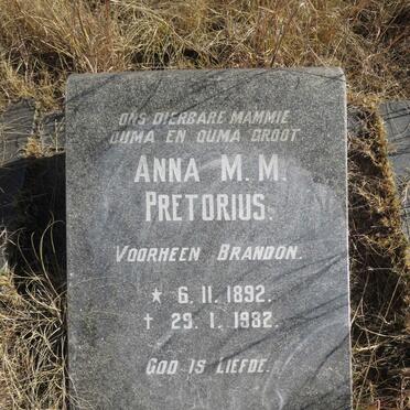 PRETORIUS Anna M.M. nee BRANDON 1892-1982 _2