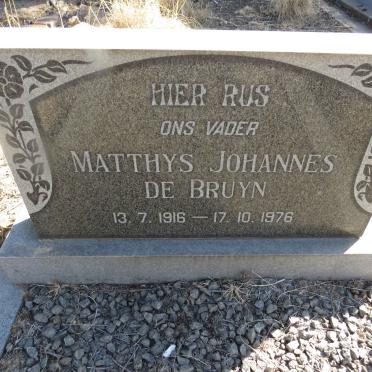 BRUYN Matthys Johannes, de 1916-1976