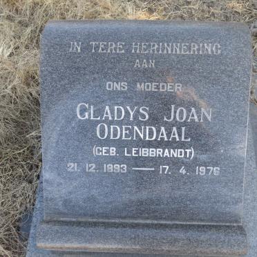 ODENDAAL Gladys Joan nee LEIBBRANDT 1893-1976