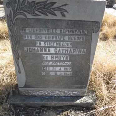BRUYN Johanna Catharina, de nee PRETORIUS 1917-1968