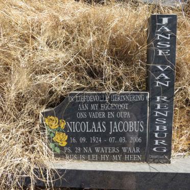 RENSBURG Nicolaas Jacobus, Janse van 1924-2006