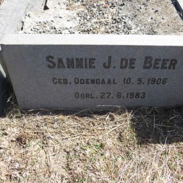BEER Sannie J., de nee ODENDAAL 1906-1983