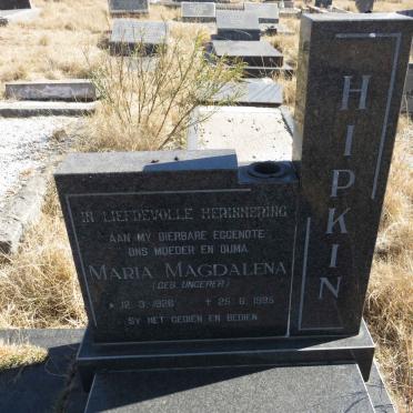 HIPKIN Maria Magdalena nee UNGERER 1925-1995