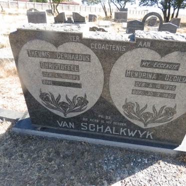 SCHALKWYK Theunis Gerhardus Christoffel, van 1893- & Hendrina Cecilia 1905-1962