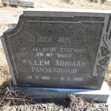 PANSEGROUW Willem Adriaan 1918-1980