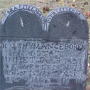 SNYMAN H.J. nee DU TOIT 1827-1888